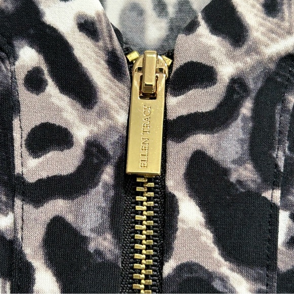 Ellen Tracy Zip Front Print Blouse, NWOT - Picture 6 of 9